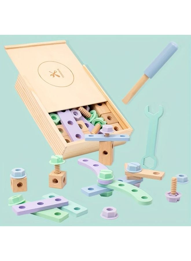 صندوق أدوات إزالة الجوز لعبة خشبية تعليمية للعب الإبداعي وتنمية الخيال - Image 3